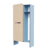 Шкаф для верхней одежды персонала во входную группу из коллекции мебели «НЕГА» (голубой) - «globural.ru» - Чайковский