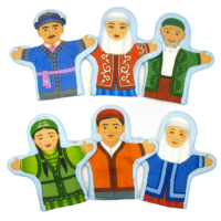 Набор рукавичек "Семья казахская" - «globural.ru» - Чайковский