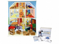 Магнитно-маркерный плакат "Квартира" с набором магнитных карточек + методические рекомендации (иностранный язык) - «globural.ru» - Чайковский