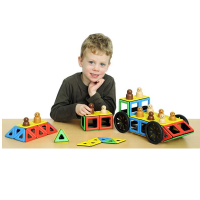 Набор Полидрон Магнитный "Конструируем транспорт" с дополнительным комплектом колес (Базовый) - «globural.ru» - Чайковский