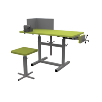 Верстак ученический комбинированный с тисками и струбциной, с защитным экраном и табуретом - «globural.ru» - Чайковский