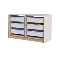 Двойной модуль для хранения игрушек из коллекции мебели «НЕГА» (цвет бежевый) - «globural.ru» - Чайковский