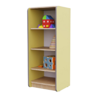 Открытый шкаф с полками из коллекции мебели «НЕГА» (цвет желтый) - «globural.ru» - Чайковский