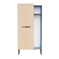 Шкаф для верхней одежды персонала во входную группу из коллекции мебели «НЕГА» (голубой) - «globural.ru» - Чайковский