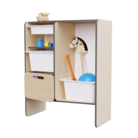 Шкаф для игрушек во входную группу из коллекции мебели «НЕГА» (цвет бежевый) - «globural.ru» - Чайковский