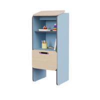 Родительский столик для записей во входную группу из коллекции мебели «НЕГА» (цвет голубой) - «globural.ru» - Чайковский