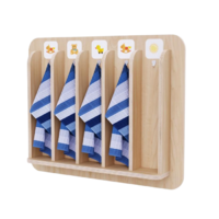 Детская вешалка для полотенец в центральную группу из коллекции «НЕГА» - «globural.ru» - Чайковский