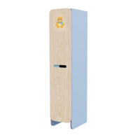 Детский шкафчик с одной секцией для входной группы из коллекции мебели «НЕГА» (голубой) - «globural.ru» - Чайковский