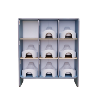 Детский стеллаж под горшки из коллекции «НЕГА» (голубой) - «globural.ru» - Чайковский