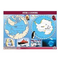 Таблица демонстрационная "Арктика и Антарктика" (винил 100х140) - «globural.ru» - Чайковский