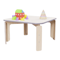 Квадратный растущий стол из коллекции «НЕГА» р.гр. 2-3 (цвет бежевый) - «globural.ru» - Чайковский