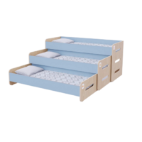 Раздвижная кровать 3 секции в спальную зону из коллекции «НЕГА» (цвет голубой) - «globural.ru» - Чайковский