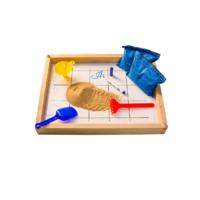 Игровой набор для экспериментов с песком "Песочница малая" (настольная, бук) - «globural.ru» - Чайковский