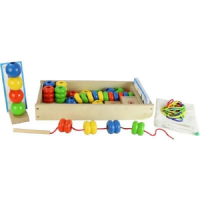 Игра на сенсомоторное развитие "Шнуровка Бусы (набор 3)" - «globural.ru» - Чайковский