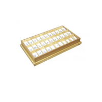 Английский алфавит на пластиковых табличках. Синий. Прописные буквы. 20/20 штук. - «globural.ru» - Чайковский