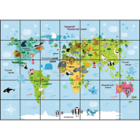 Тематическое поле-маршрутизатор «Карта мира» для мини-робота - «globural.ru» - Чайковский
