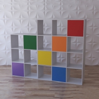 Стеллаж для игрушек и книг "Яркие акценты" - «globural.ru» - Чайковский