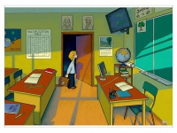 Магнитно-маркерный плакат "Классная комната" с набором магнитных карточек + методические рекомендации (иностранный язык) - «globural.ru» - Чайковский