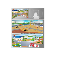 Стенд для сюжетно-ролевых игр 2-х сторонний (перекресток, стройка) - «globural.ru» - Чайковский