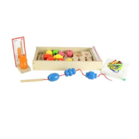 Игра на сенсомоторное развитие "Шнуровка Бусы (набор 1)" - «globural.ru» - Чайковский