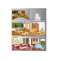 Стенд для сюжетно-ролевых игр 2-х сторонний (класс, библиотека) - «globural.ru» - Чайковский