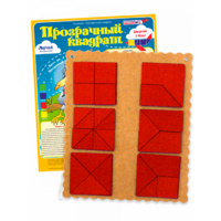 Прозрачный квадрат Ларчик (ковролин, красный)   - «globural.ru» - Чайковский