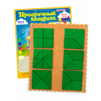 Прозрачный квадрат Ларчик (ковролин, зеленый)      - «globural.ru» - Чайковский