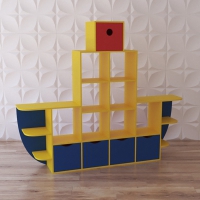 Стеллаж для игрушек "Пароход" - «globural.ru» - Чайковский