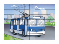 Магниты-пазлы "Троллейбус" - «globural.ru» - Чайковский