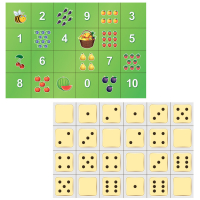 Тематическое поле-маршрутизатор «Фрукты и цифры» / «Точки» для мини-робота Bee-Bot - «globural.ru» - Чайковский