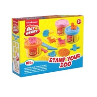 Пластилин на растительной основе Artberry/Stamp Your Zoo 3 бан./35 г со штампами - «globural.ru» - Чайковский