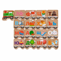 Деревянные бусы-алфавит "Паровозик" - «globural.ru» - Чайковский