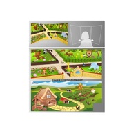 Стенд для сюжетно-ролевых игр 2-х сторонний (Зоопарк, ферма) - «globural.ru» - Чайковский