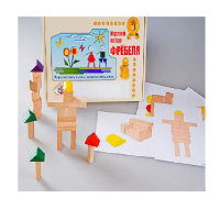 Игровой набор Фребеля "Конструктор деревянный без соединений-3" (Серия "Эксперимент") - «globural.ru» - Чайковский