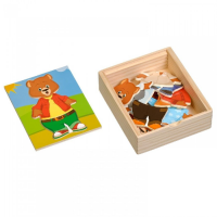 Деревянный пазл "Медвежонок Миша" - «globural.ru» - Чайковский