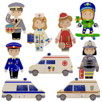 Набор бизибордов «Профессии и спецавтомобили» - «globural.ru» - Чайковский