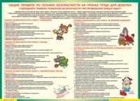 Правила безопасности на уроках труда для девочек 1000*1400 винил	 - «globural.ru» - Чайковский