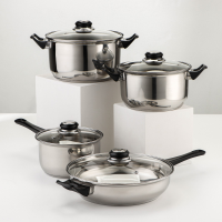 Набор посуды из нержавеющей стали 8 предметов - «globural.ru» - Чайковский