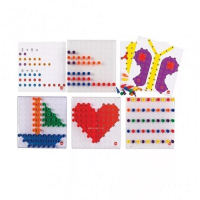 Мозаика Peg Board. Набор с прозрачными досками и картинками - «globural.ru» - Чайковский