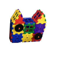 Набор для конструирования «Строительные интерактивные блоки стандарт» Комплект №2 "Домик с колесом"   - «globural.ru» - Чайковский