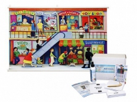 Магнитно-маркерный плакат "Магазин" с набором магнитных карточек + методические рекомендации (иностранный язык) - «globural.ru» - Чайковский