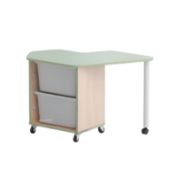 Стол детский правый Робик 002 (бук/фисташковый)  - «globural.ru» - Чайковский