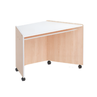 Стол-трапеция корпусной (бук/белый) - «globural.ru» - Чайковский