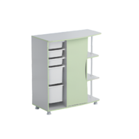 Стеллаж правый Робик 001 (серый/фисташковый) - «globural.ru» - Чайковский