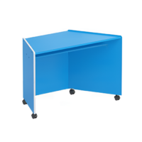 Стол-трапеция корпусной (синий/белый) - «globural.ru» - Чайковский