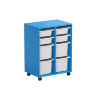 Тумба мобильная для пособий (синий) - «globural.ru» - Чайковский