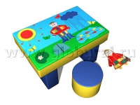 Дидактический стол с пуфиком вариант 1 (ВИК) - «globural.ru» - Чайковский
