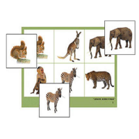 Лото "Дикие животные" (4 планшета, 24 карточки, цветное, ламинированное) - «globural.ru» - Чайковский