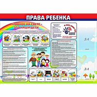 Стенд "Права ребенка"  с 2 карманами - «globural.ru» - Чайковский