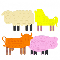 Набор тактильно-развивающих панелей «Ферма» - «globural.ru» - Чайковский